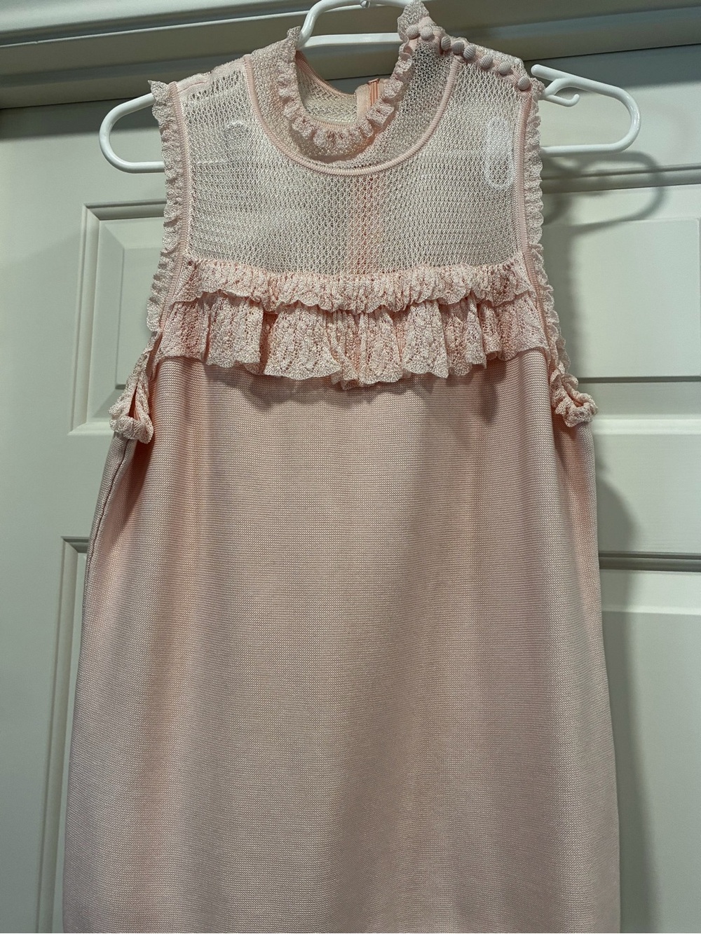 White House Black Market Blush Lace Knit Sweater